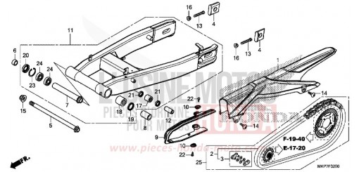 BRAS OSCILLANT (CB400XAK,CB500X,CB500XAK/L/M) CB500XAK de 2019